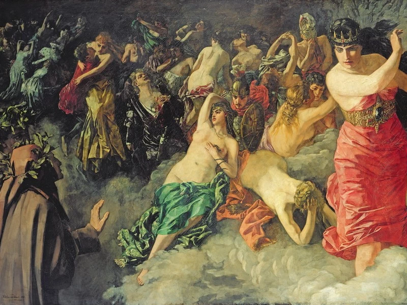 1851-Wilhelm Trübner - Scena dalla Divina Commedia di Dante, 1880